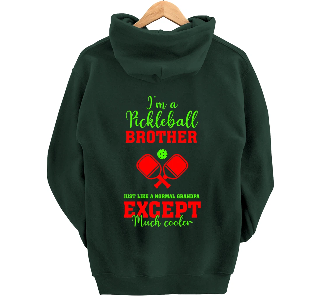 Pickleball Brother Funny Paddleball Lover Family Matching Pullover Hoodie