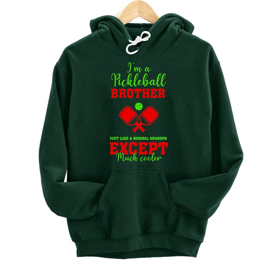 Pickleball Brother Funny Paddleball Lover Family Matching Pullover Hoodie