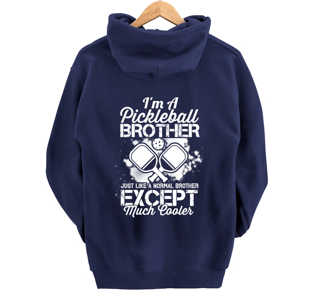 Pickleball Brother Funny Paddleball Lover Family Matching Pullover Hoodie