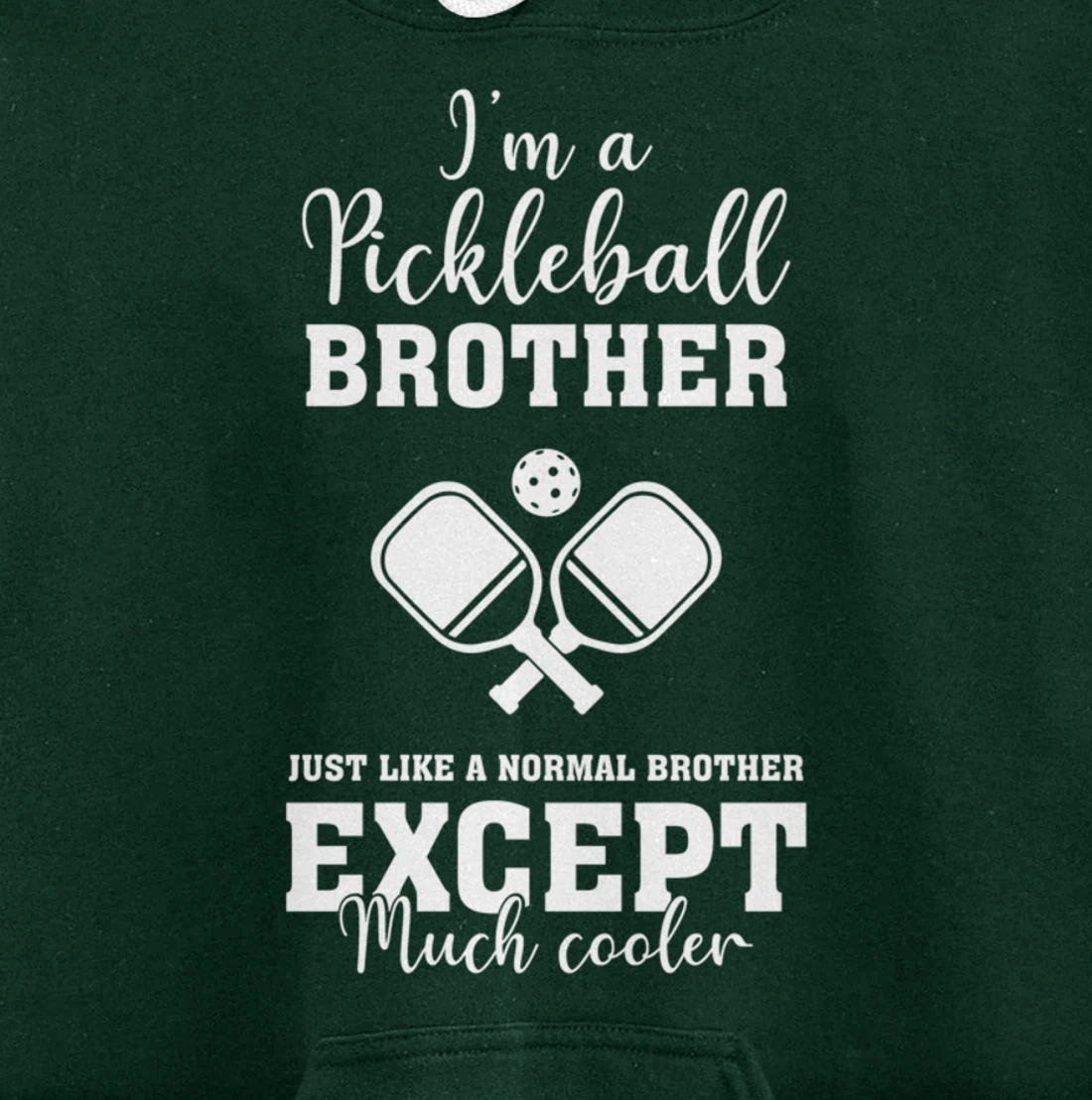 Pickleball Brother Funny Paddleball Lover Family Matching Pullover Hoodie