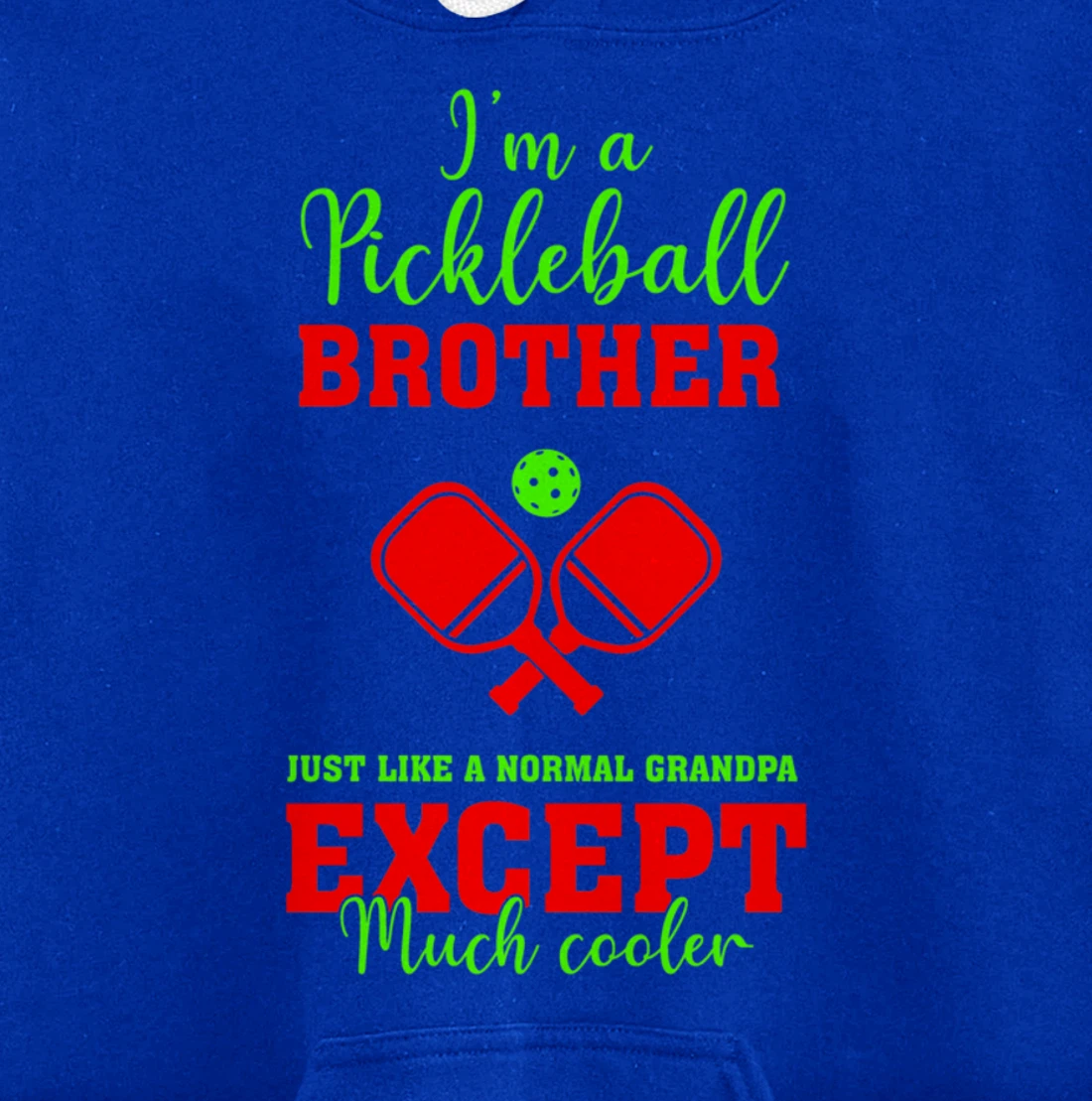 Pickleball Brother Funny Paddleball Lover Family Matching Pullover Hoodie