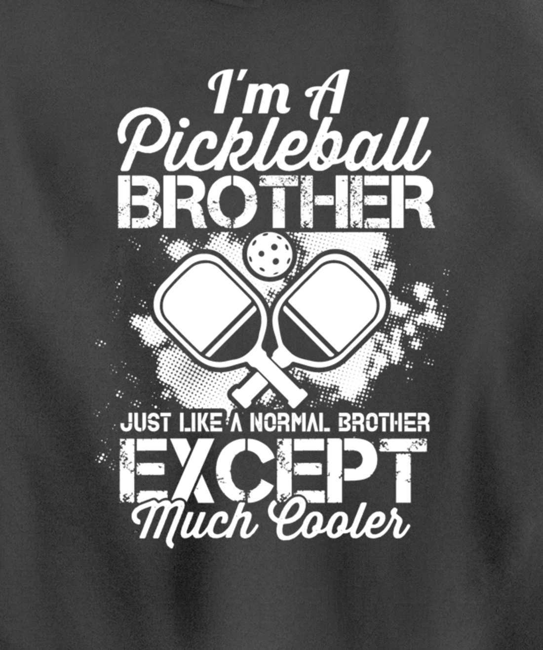 Pickleball Brother Funny Paddleball Lover Family Matching Pullover Hoodie