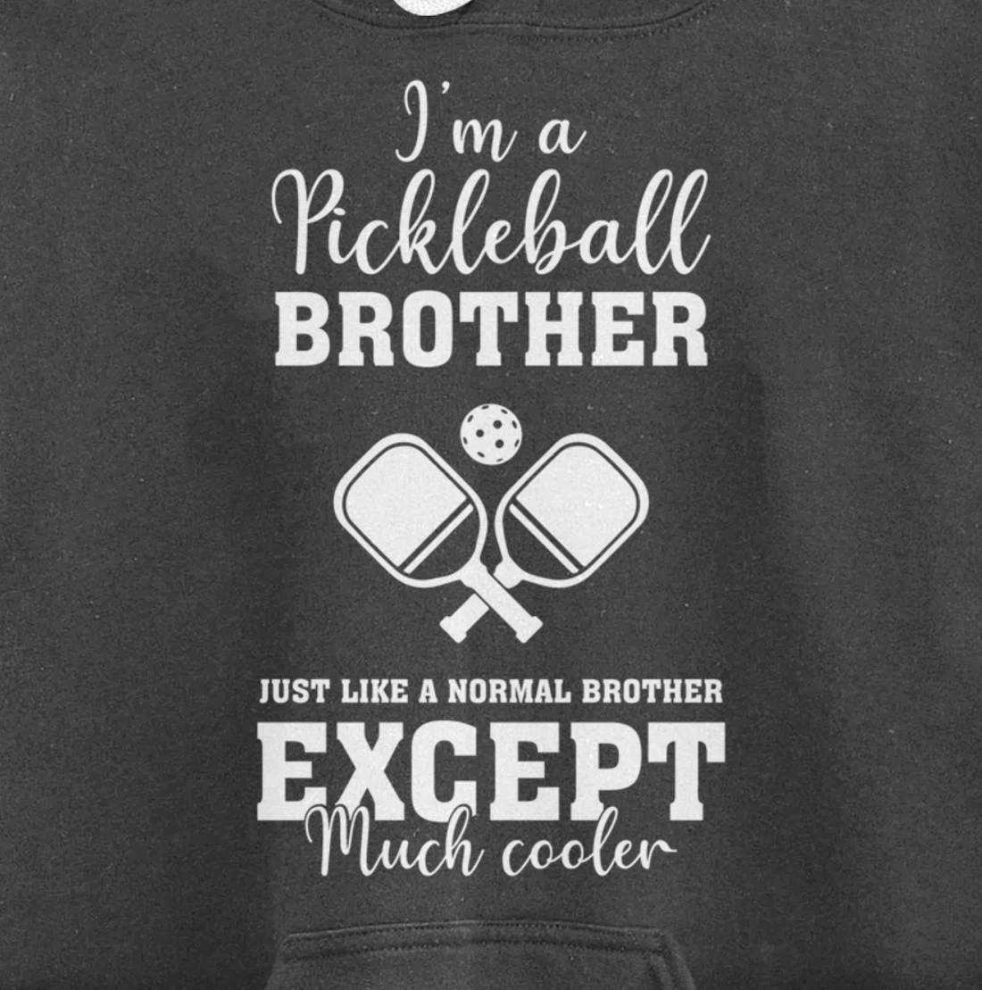 Pickleball Brother Funny Paddleball Lover Family Matching Pullover Hoodie