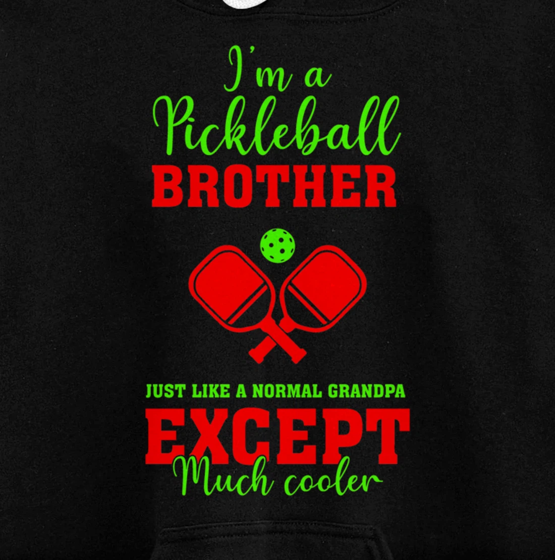 Pickleball Brother Funny Paddleball Lover Family Matching Pullover Hoodie