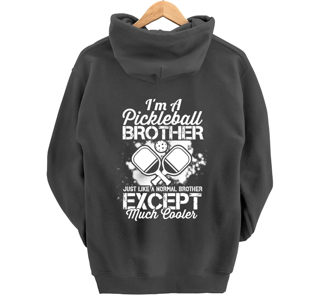 Pickleball Brother Funny Paddleball Lover Family Matching Pullover Hoodie