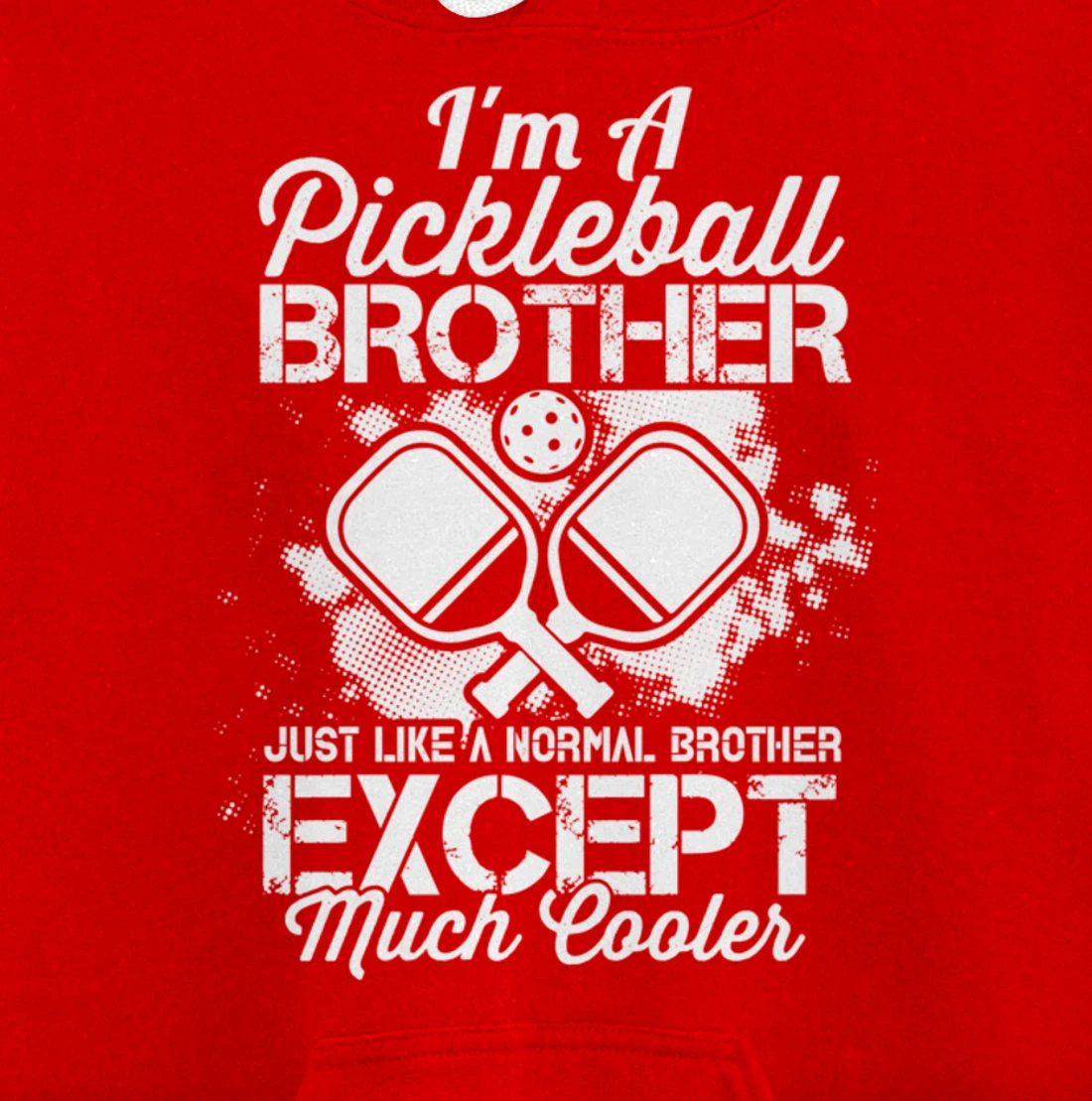 Pickleball Brother Funny Paddleball Lover Family Matching Pullover Hoodie