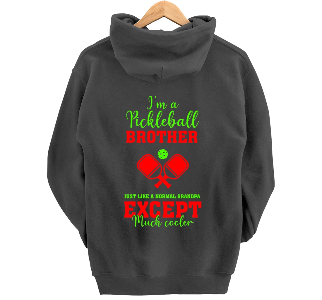 Pickleball Brother Funny Paddleball Lover Family Matching Pullover Hoodie