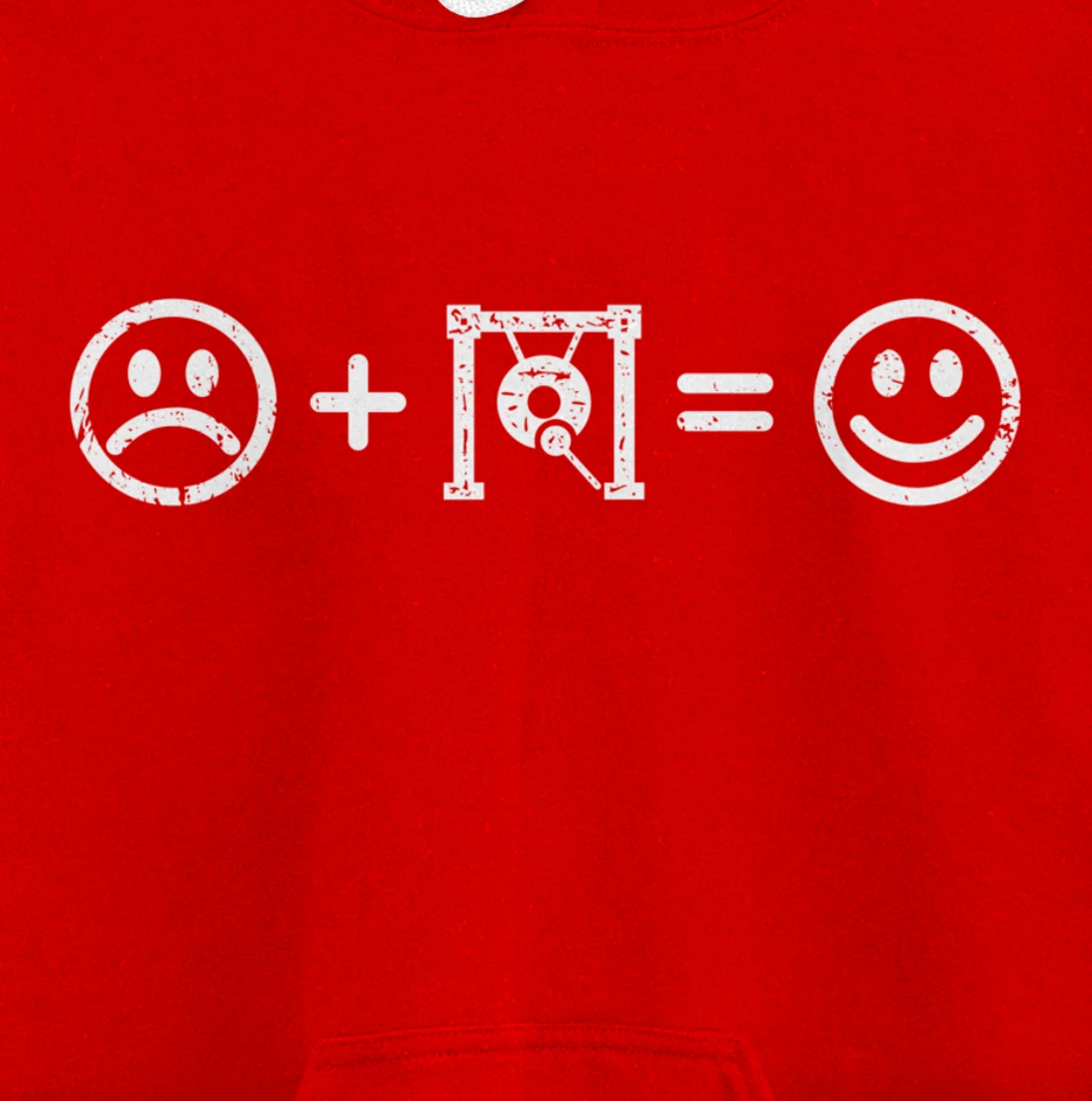 Gong Music Makes Happy Funny Gift Gong Player Lover Fan Pullover Hoodie