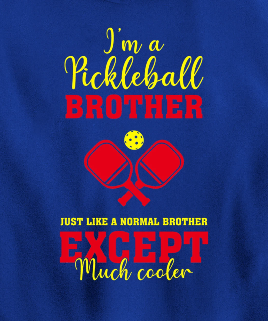 Pickleball Brother Funny Paddleball Lover Family Matching Pullover Hoodie