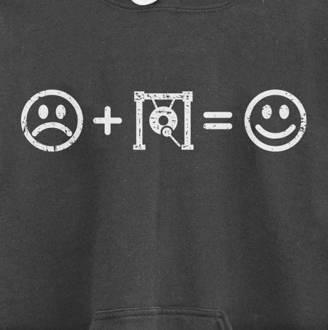 Gong Music Makes Happy Funny Gift Gong Player Lover Fan Pullover Hoodie