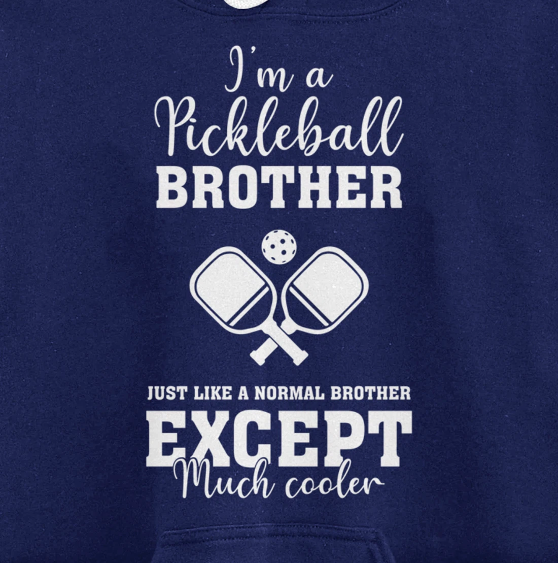 Pickleball Brother Funny Paddleball Lover Family Matching Pullover Hoodie
