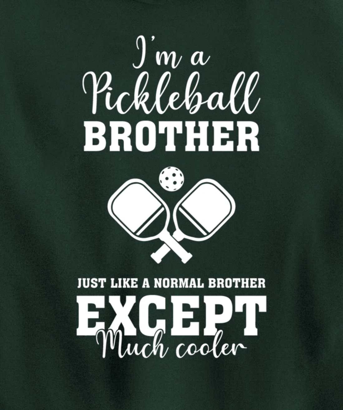 Pickleball Brother Funny Paddleball Lover Family Matching Pullover Hoodie