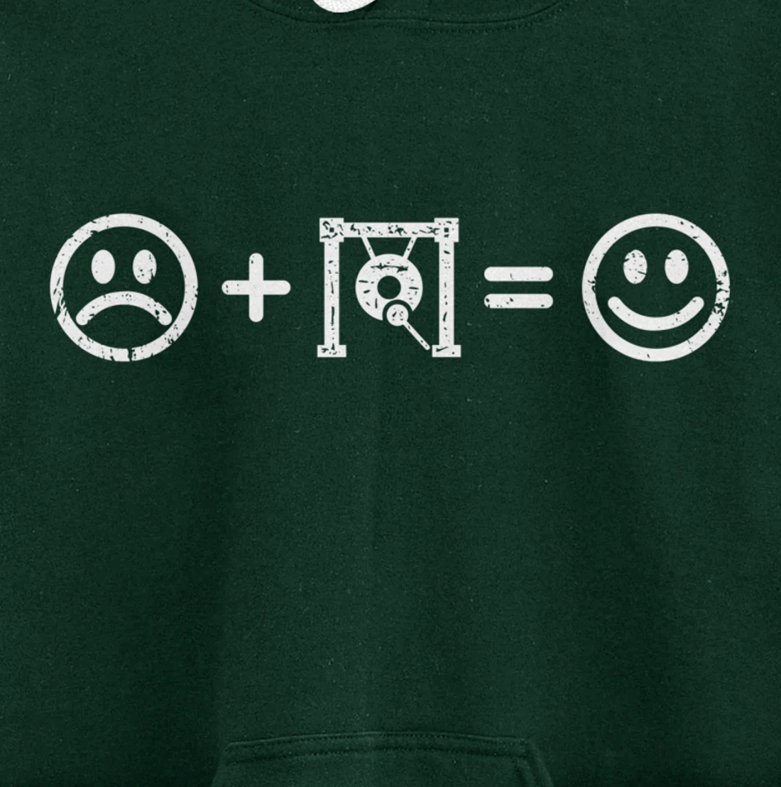 Gong Music Makes Happy Funny Gift Gong Player Lover Fan Pullover Hoodie