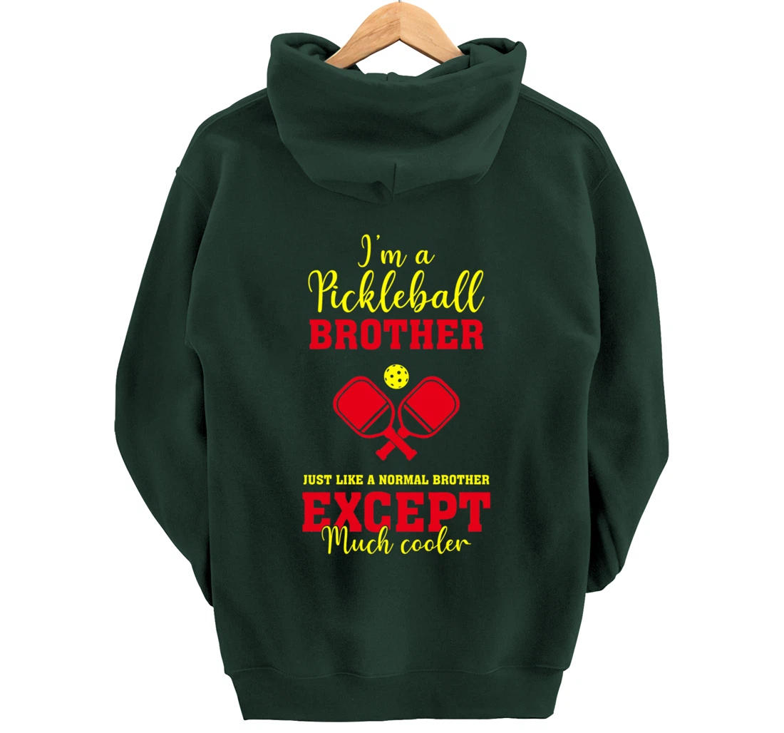Pickleball Brother Funny Paddleball Lover Family Matching Pullover Hoodie