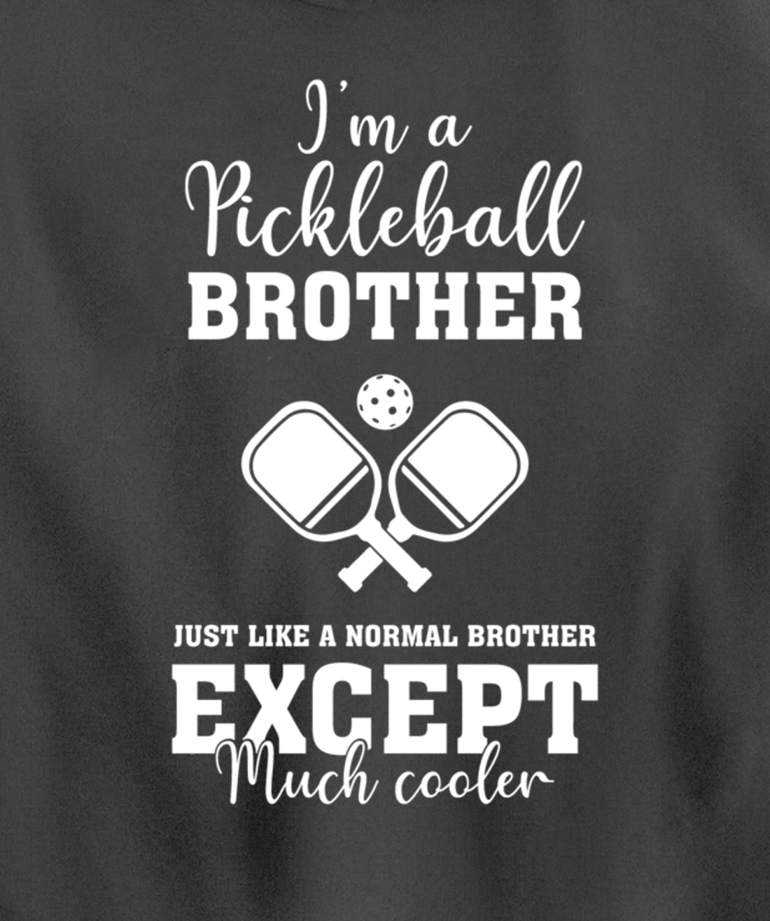 Pickleball Brother Funny Paddleball Lover Family Matching Pullover Hoodie