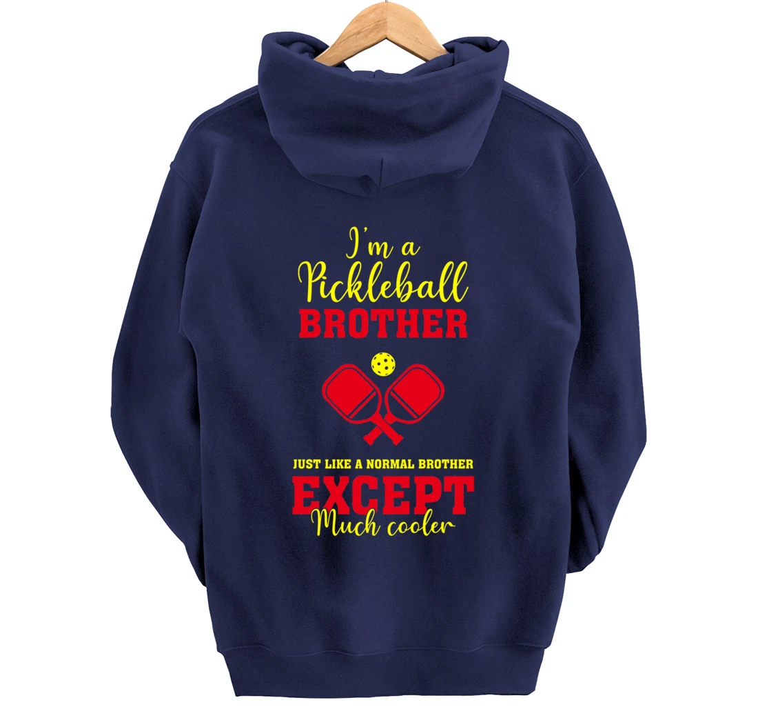 Pickleball Brother Funny Paddleball Lover Family Matching Pullover Hoodie