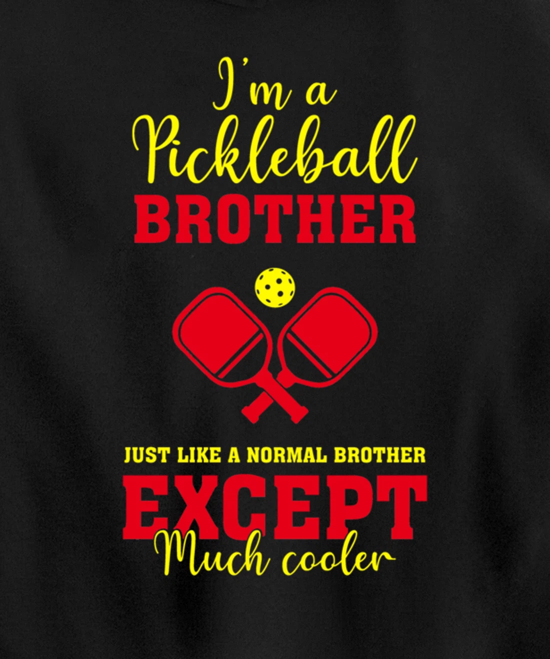 Pickleball Brother Funny Paddleball Lover Family Matching Pullover Hoodie