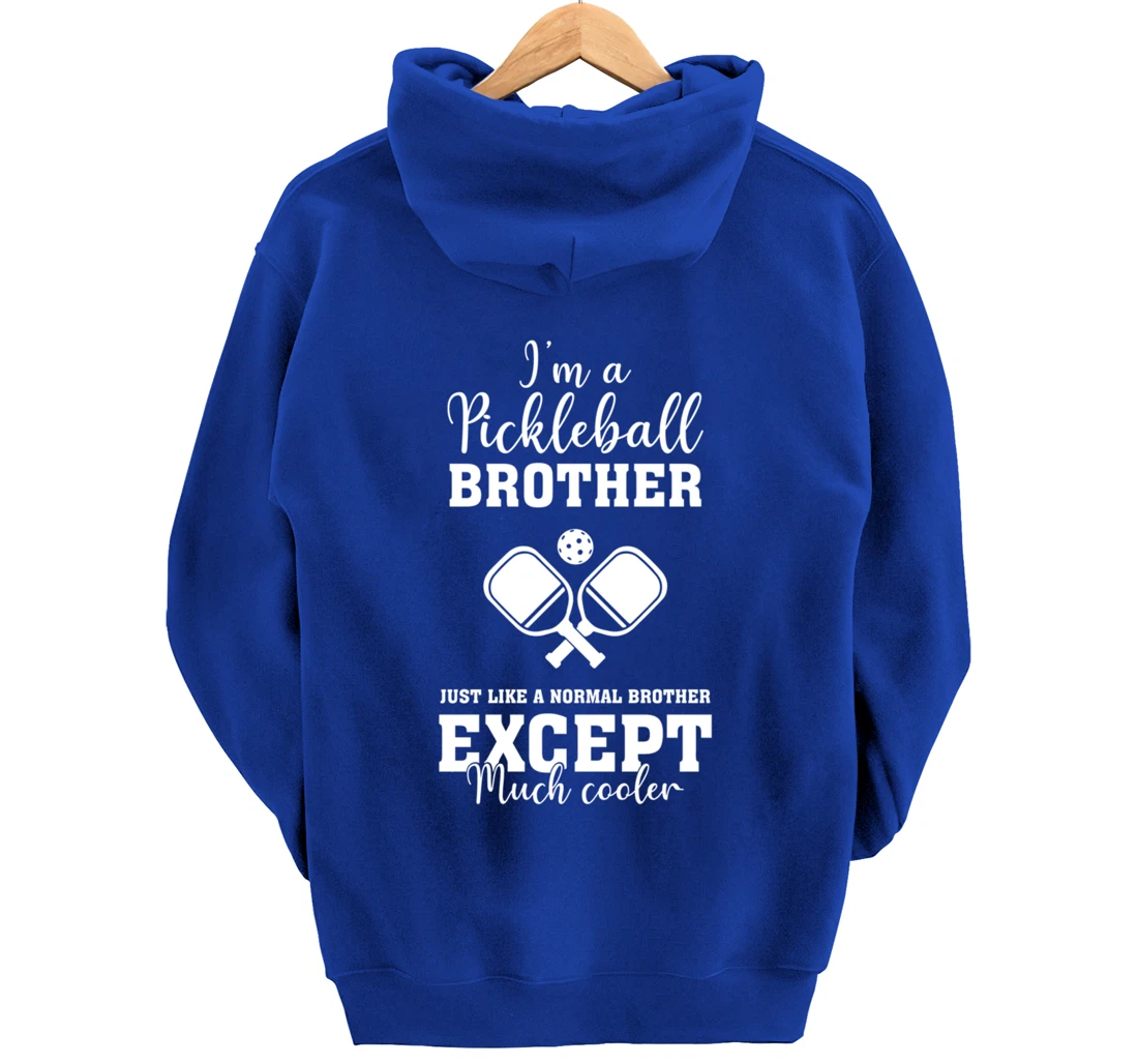Pickleball Brother Funny Paddleball Lover Family Matching Pullover Hoodie