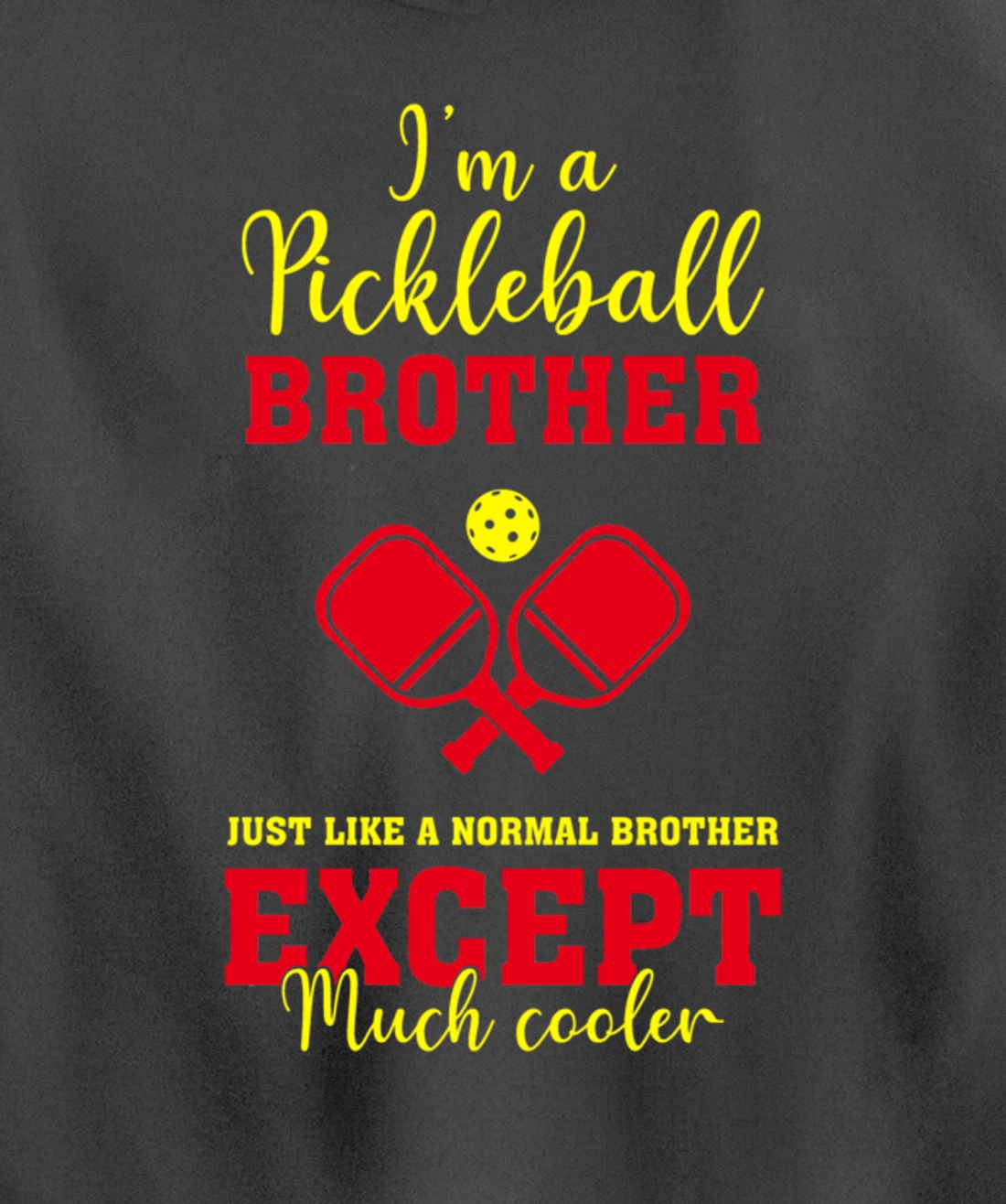 Pickleball Brother Funny Paddleball Lover Family Matching Pullover Hoodie