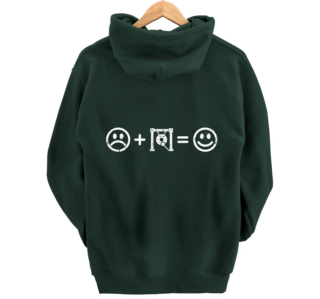 Gong Music Makes Happy Funny Gift Gong Player Lover Fan Pullover Hoodie