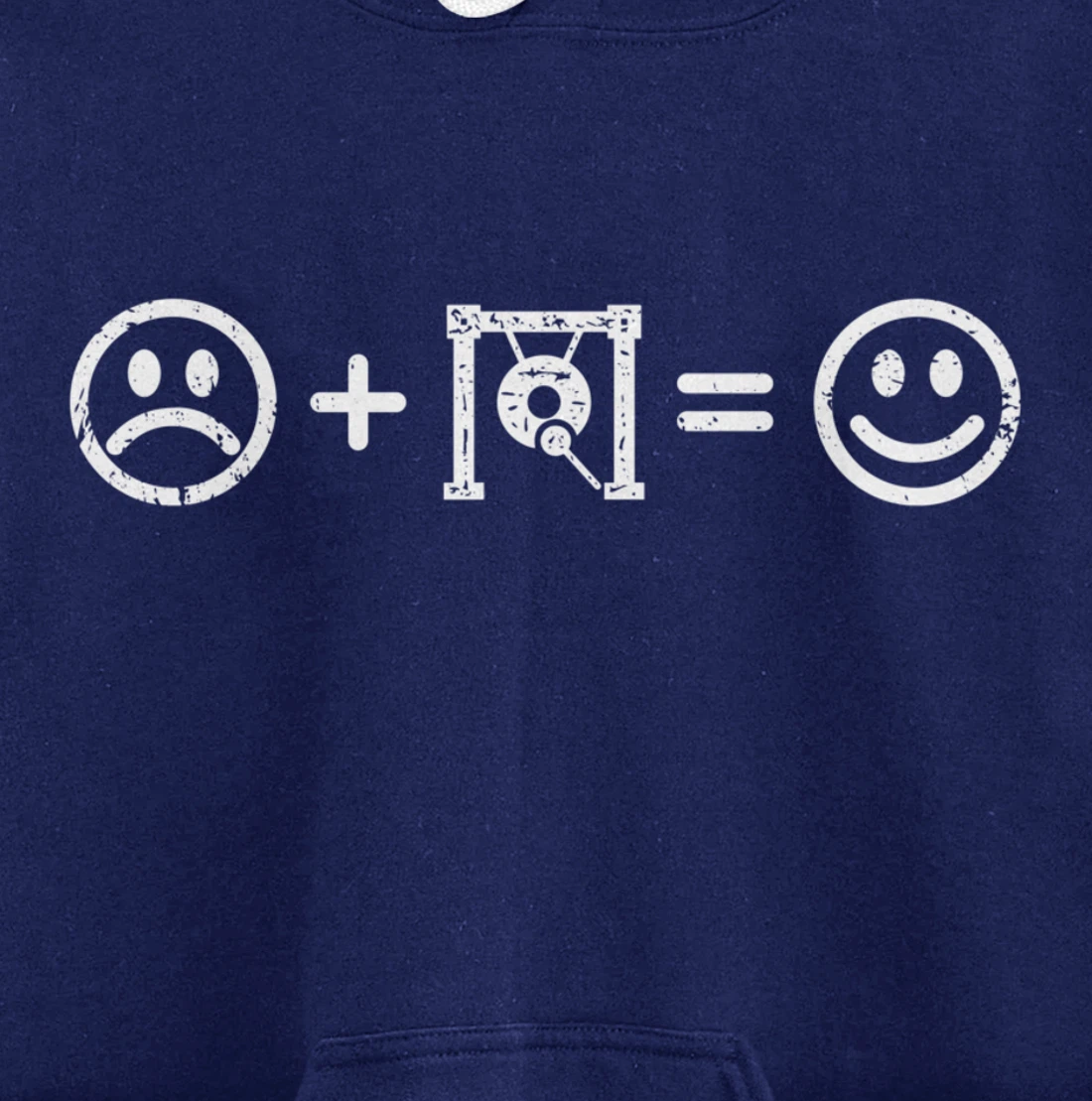 Gong Music Makes Happy Funny Gift Gong Player Lover Fan Pullover Hoodie