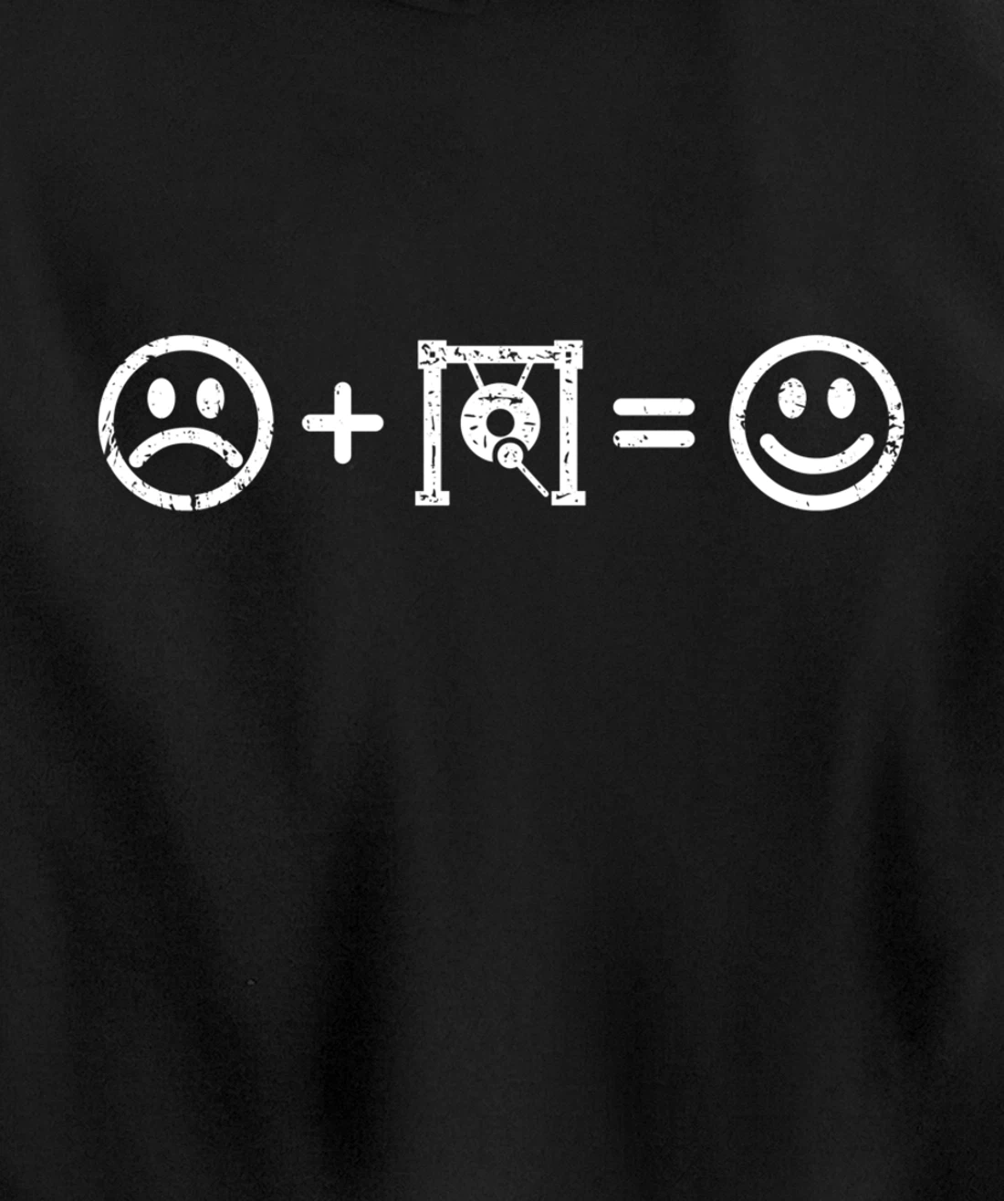 Gong Music Makes Happy Funny Gift Gong Player Lover Fan Pullover Hoodie