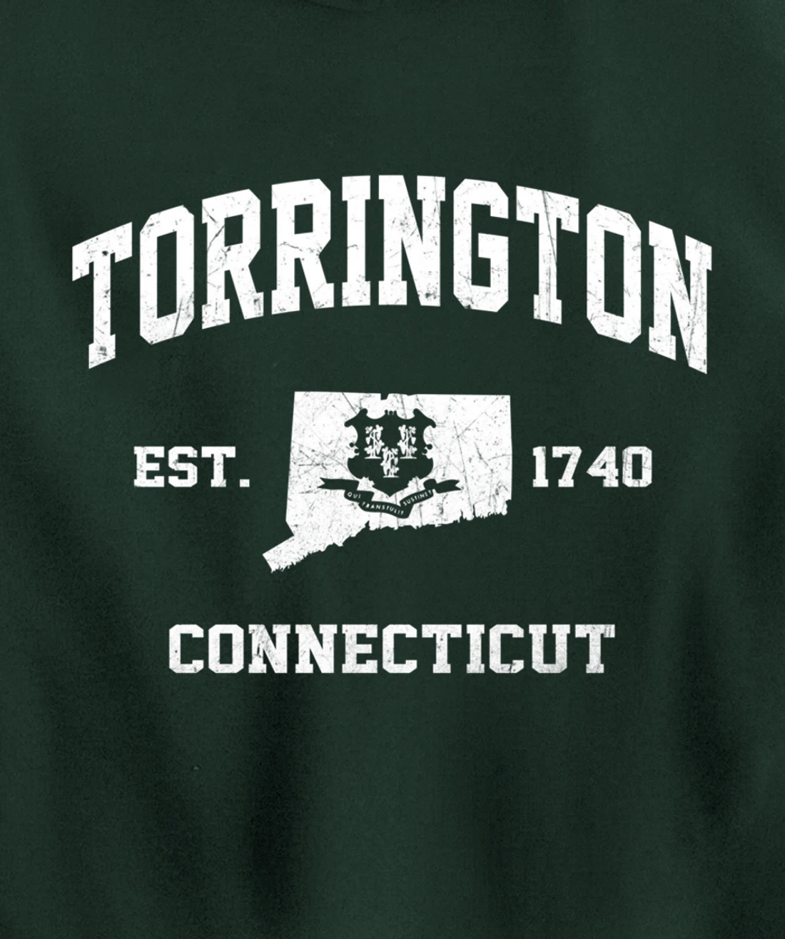Torrington Connecticut CT vintage state Athletic style Pullover Hoodie