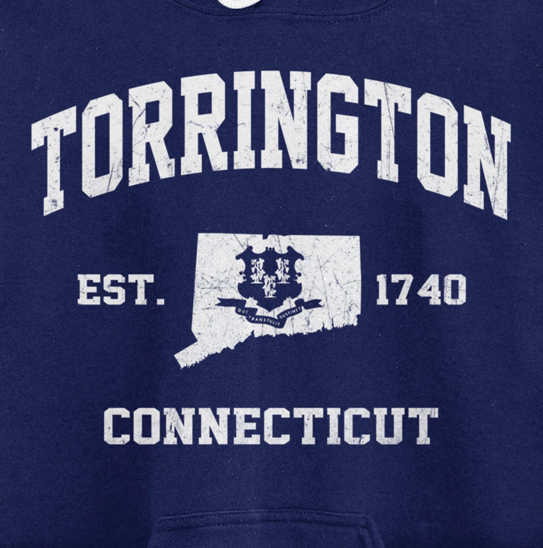 Torrington Connecticut CT vintage state Athletic style Pullover Hoodie