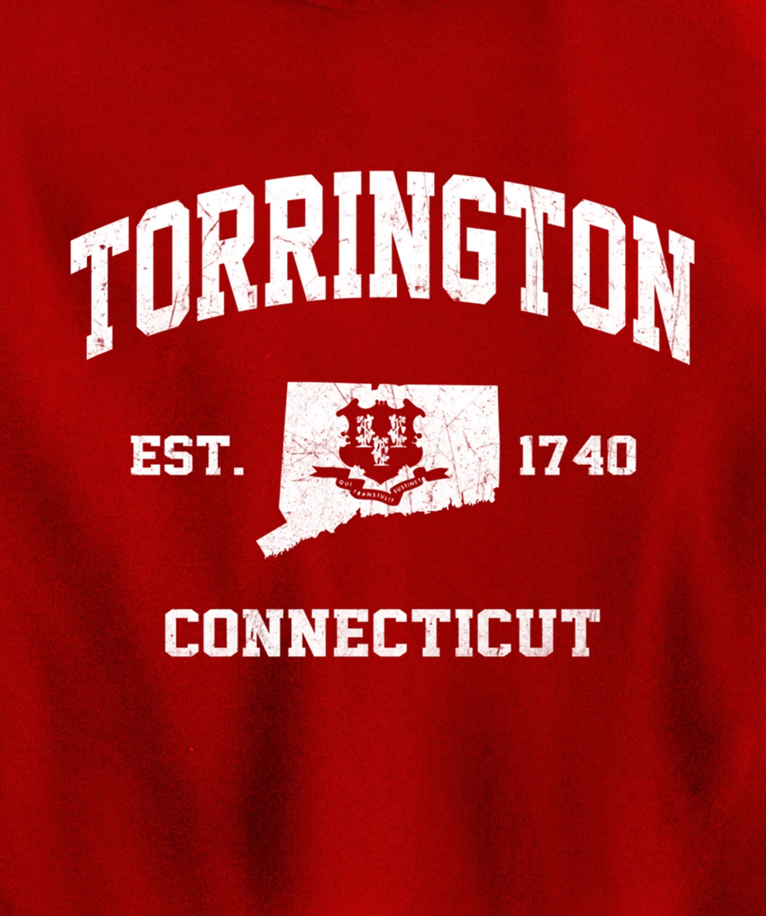 Torrington Connecticut CT vintage state Athletic style Pullover Hoodie