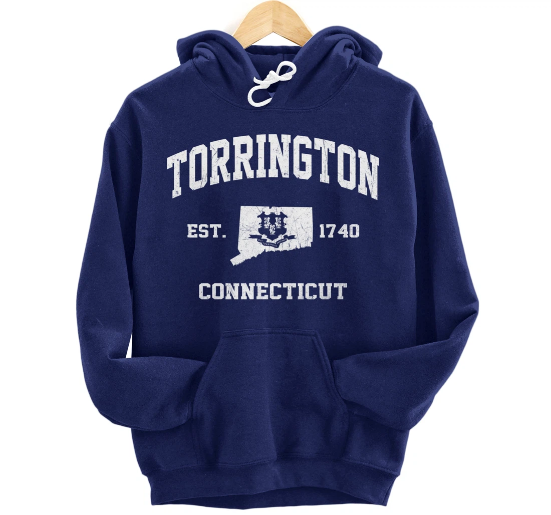 Torrington Connecticut CT vintage state Athletic style Pullover Hoodie