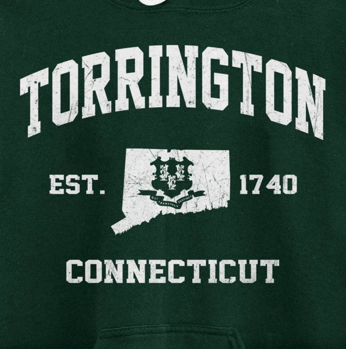 Torrington Connecticut CT vintage state Athletic style Pullover Hoodie
