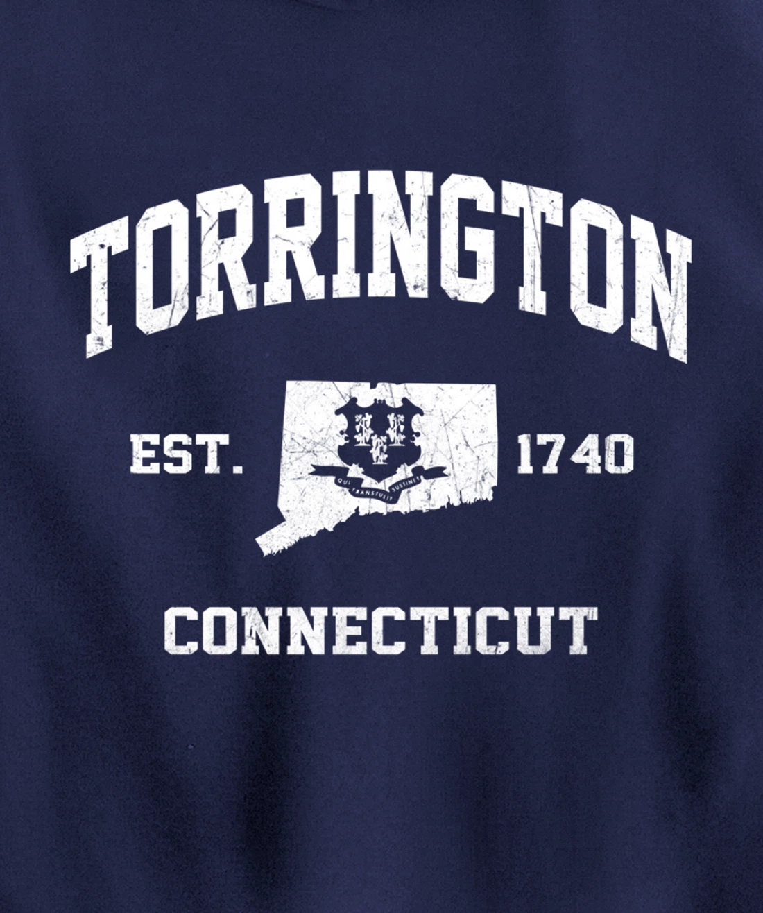 Torrington Connecticut CT vintage state Athletic style Pullover Hoodie