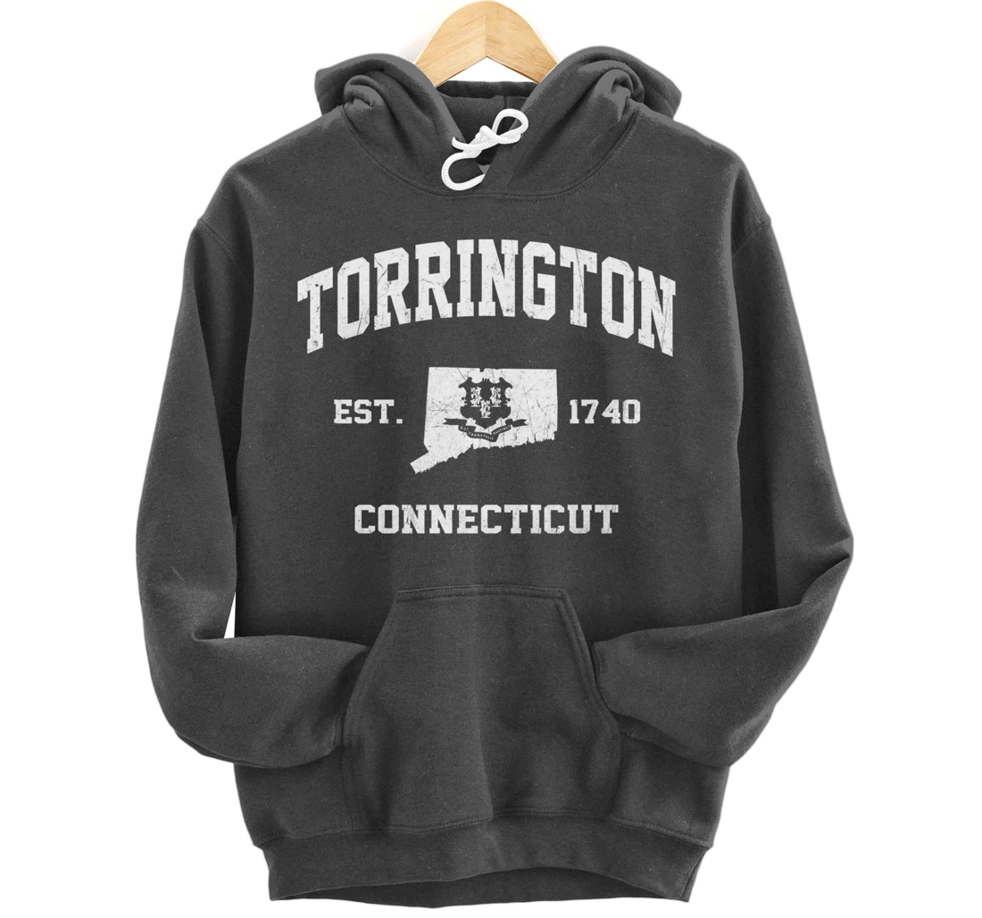 Torrington Connecticut CT vintage state Athletic style Pullover Hoodie