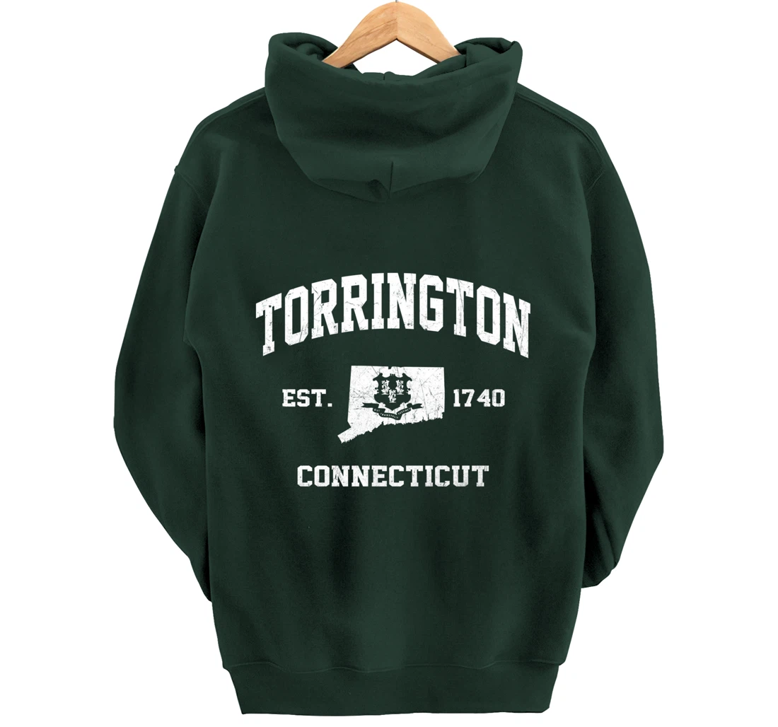 Torrington Connecticut CT vintage state Athletic style Pullover Hoodie