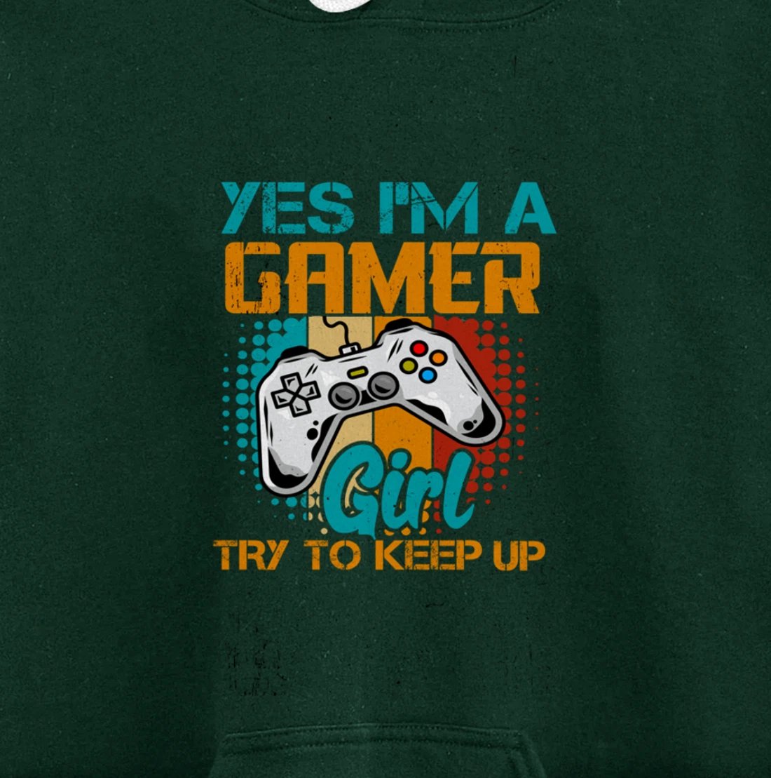 Yes I'm A Girl Try To Keep Up Gamer Gaming Women Girl Child Pullover Hoodie