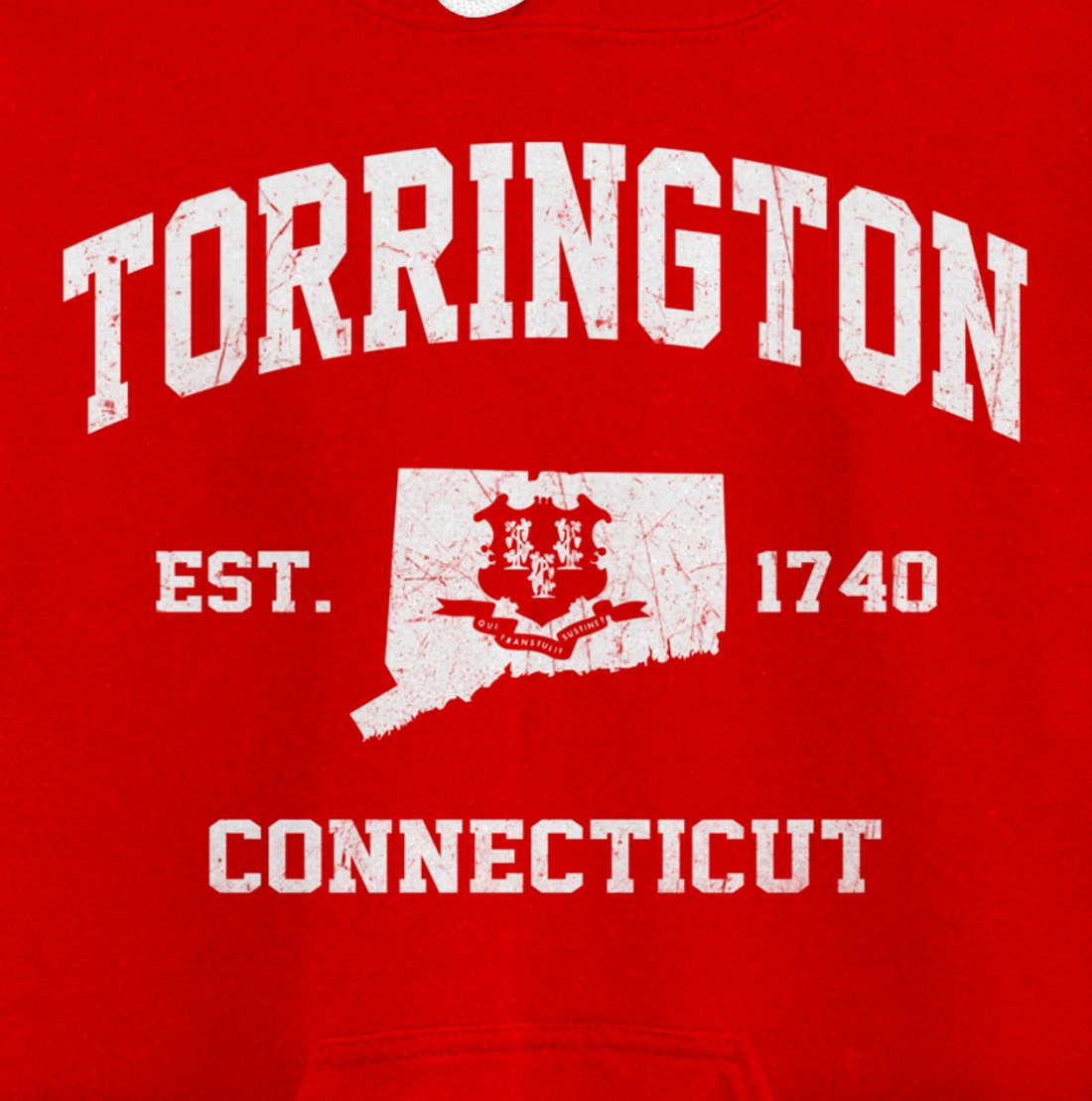 Torrington Connecticut CT vintage state Athletic style Pullover Hoodie
