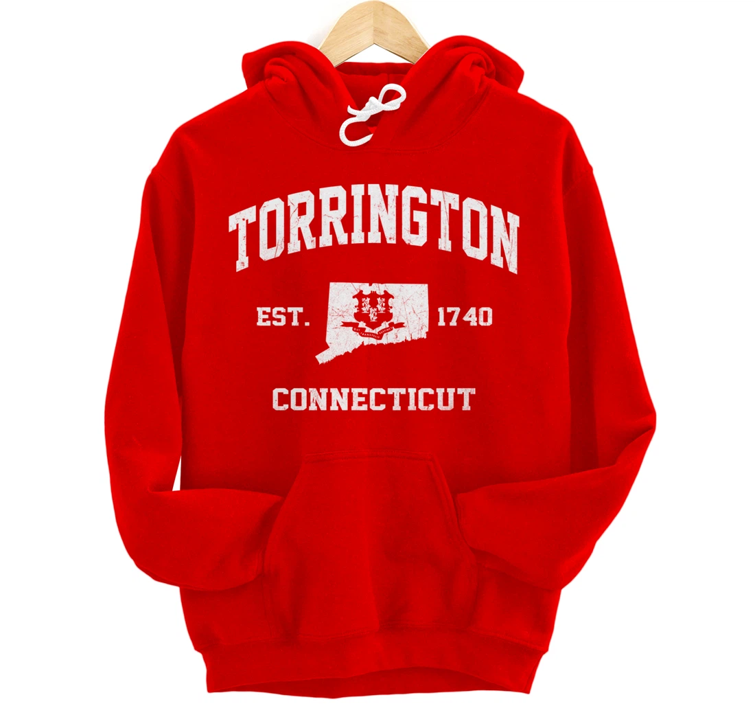 Torrington Connecticut CT vintage state Athletic style Pullover Hoodie