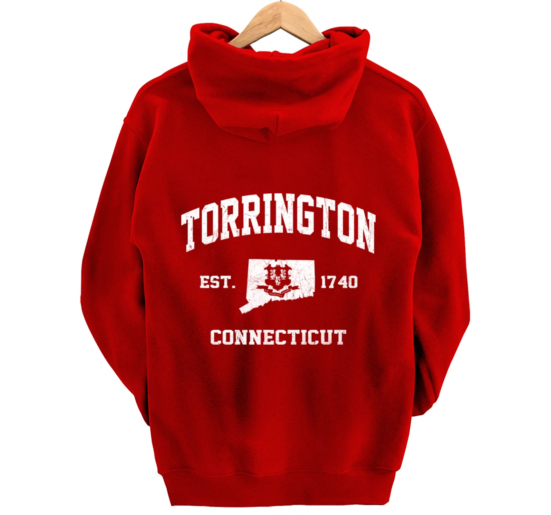 Torrington Connecticut CT vintage state Athletic style Pullover Hoodie
