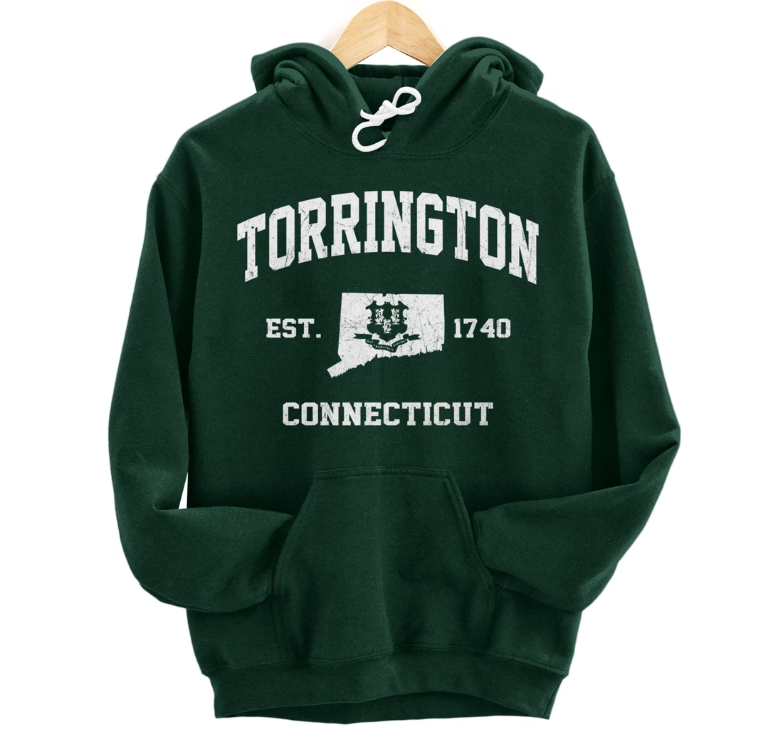 Torrington Connecticut CT vintage state Athletic style Pullover Hoodie