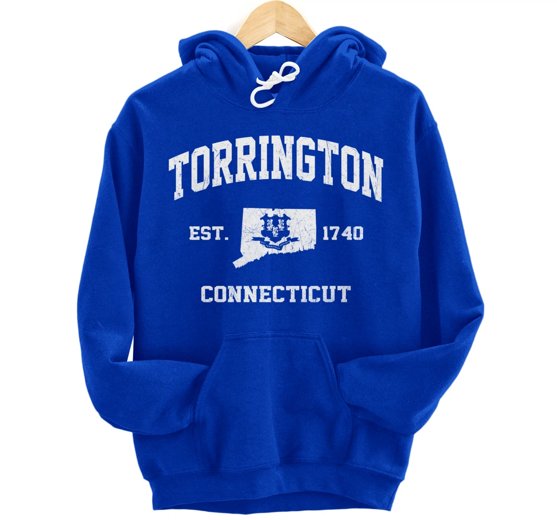 Torrington Connecticut CT vintage state Athletic style Pullover Hoodie