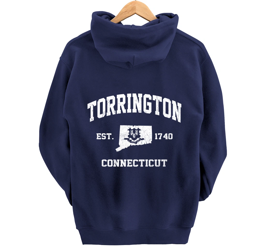 Torrington Connecticut CT vintage state Athletic style Pullover Hoodie