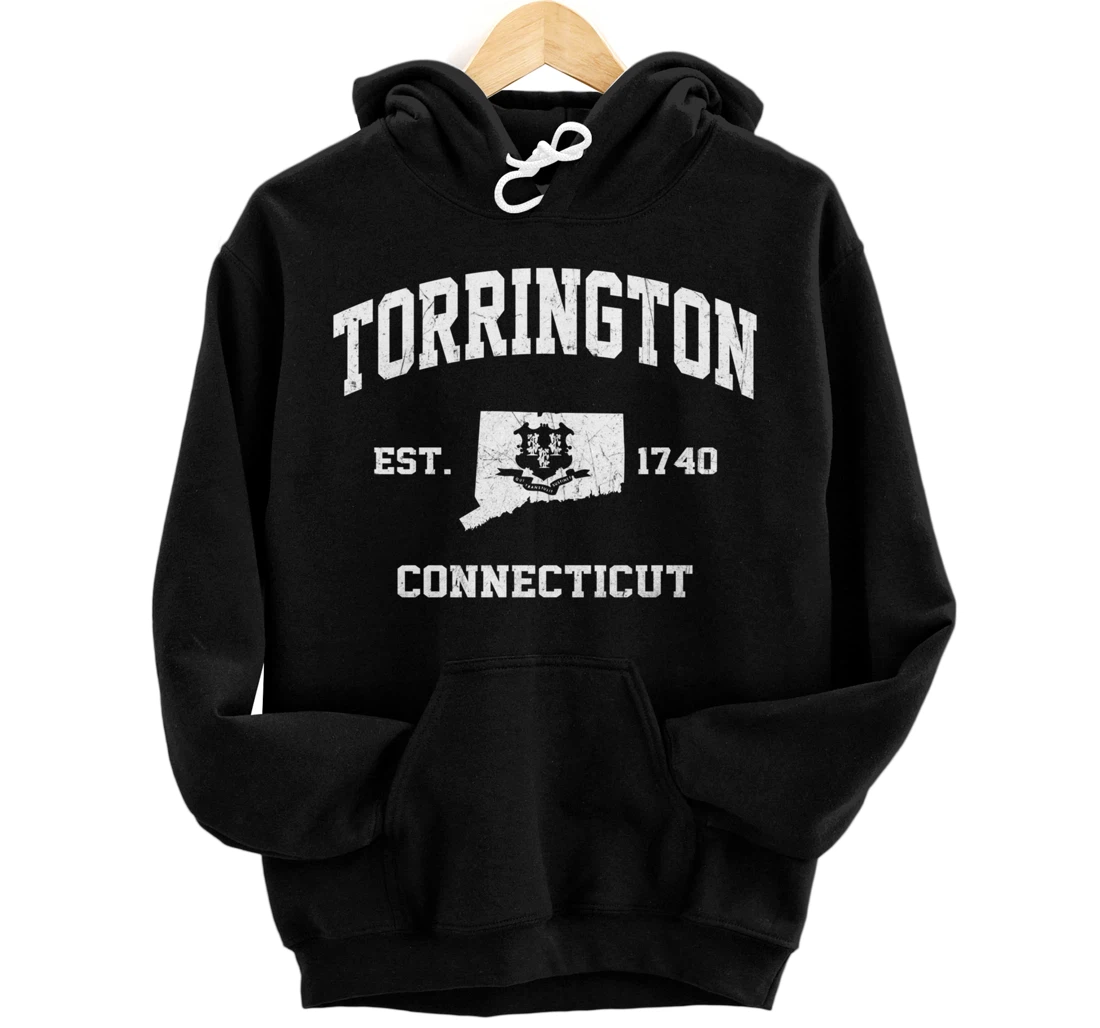 Torrington Connecticut CT vintage state Athletic style Pullover Hoodie