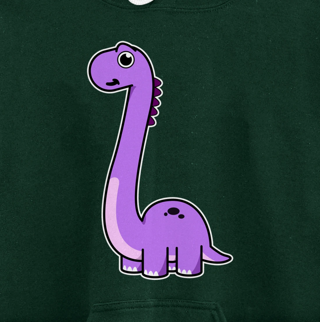 Cute Brontosaurus Dinosaur Tee - Purple Dino Pullover Hoodie