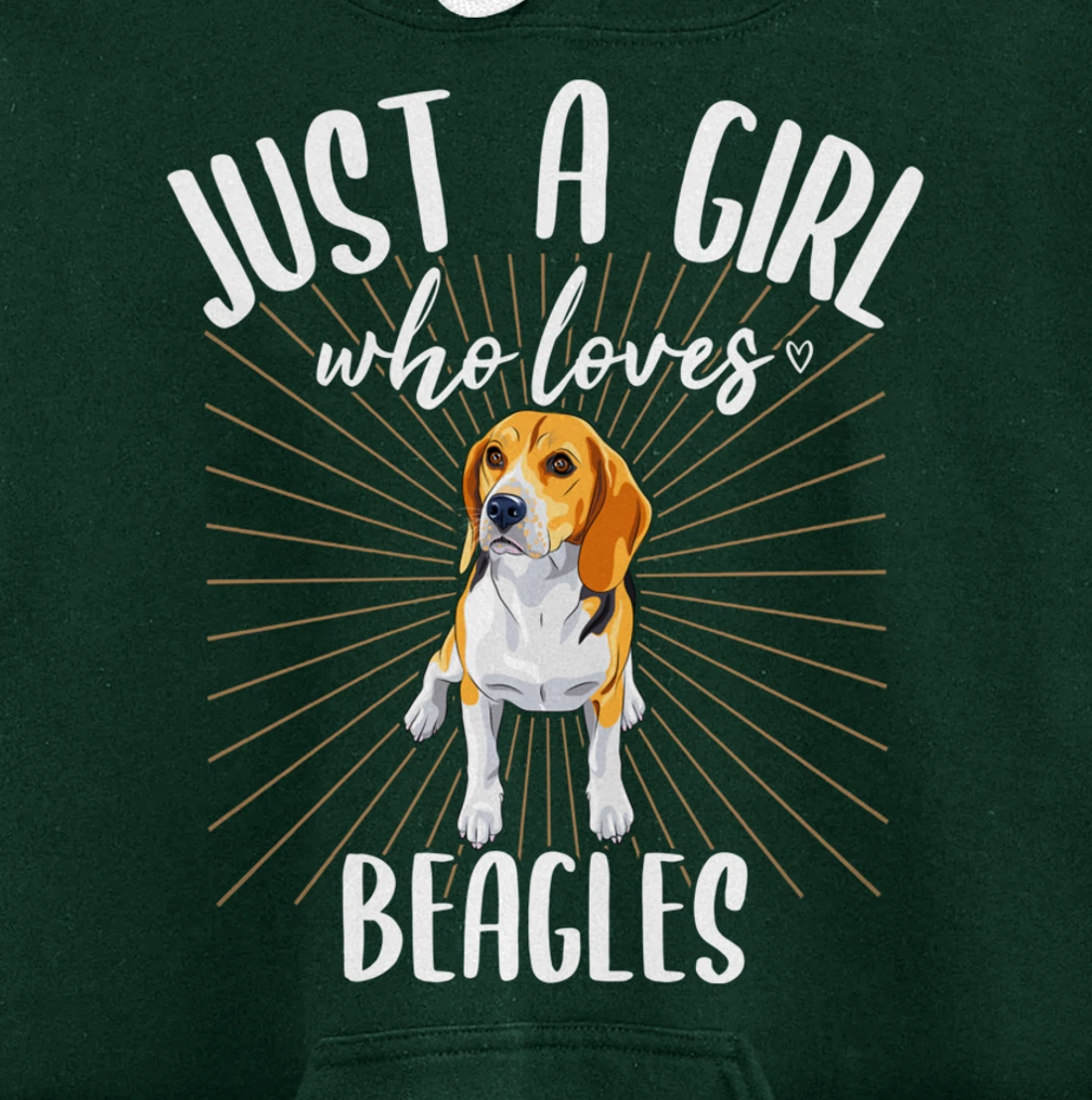 Just a Girl Who Loves Beagles - Cute Beagle Dog Pullover Hoodie