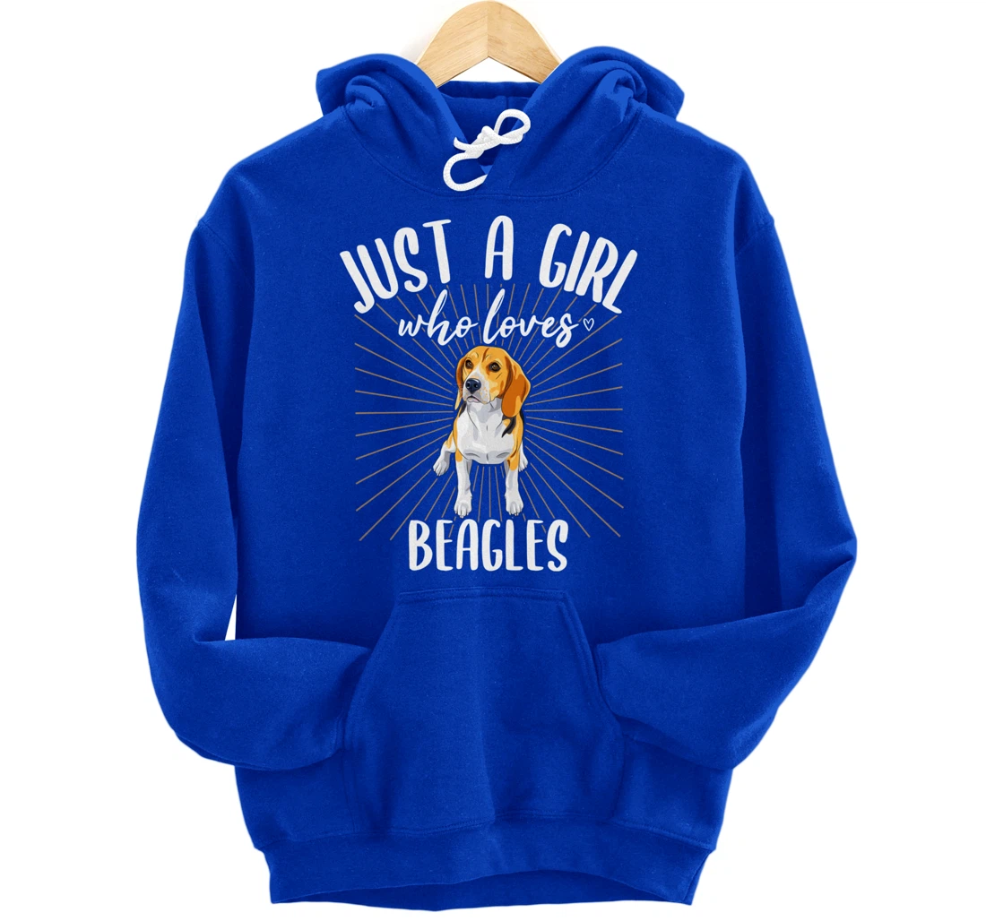Just a Girl Who Loves Beagles - Cute Beagle Dog Pullover Hoodie