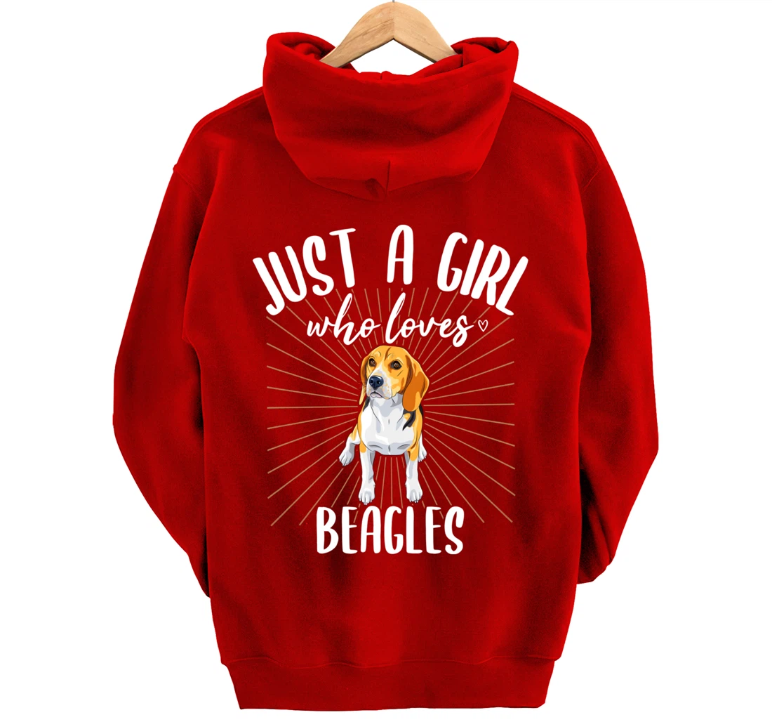 Just a Girl Who Loves Beagles - Cute Beagle Dog Pullover Hoodie