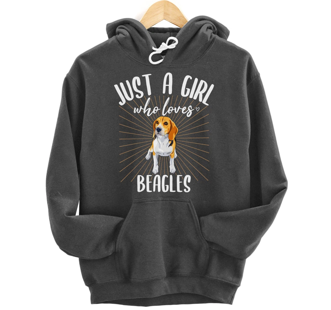 Just a Girl Who Loves Beagles - Cute Beagle Dog Pullover Hoodie