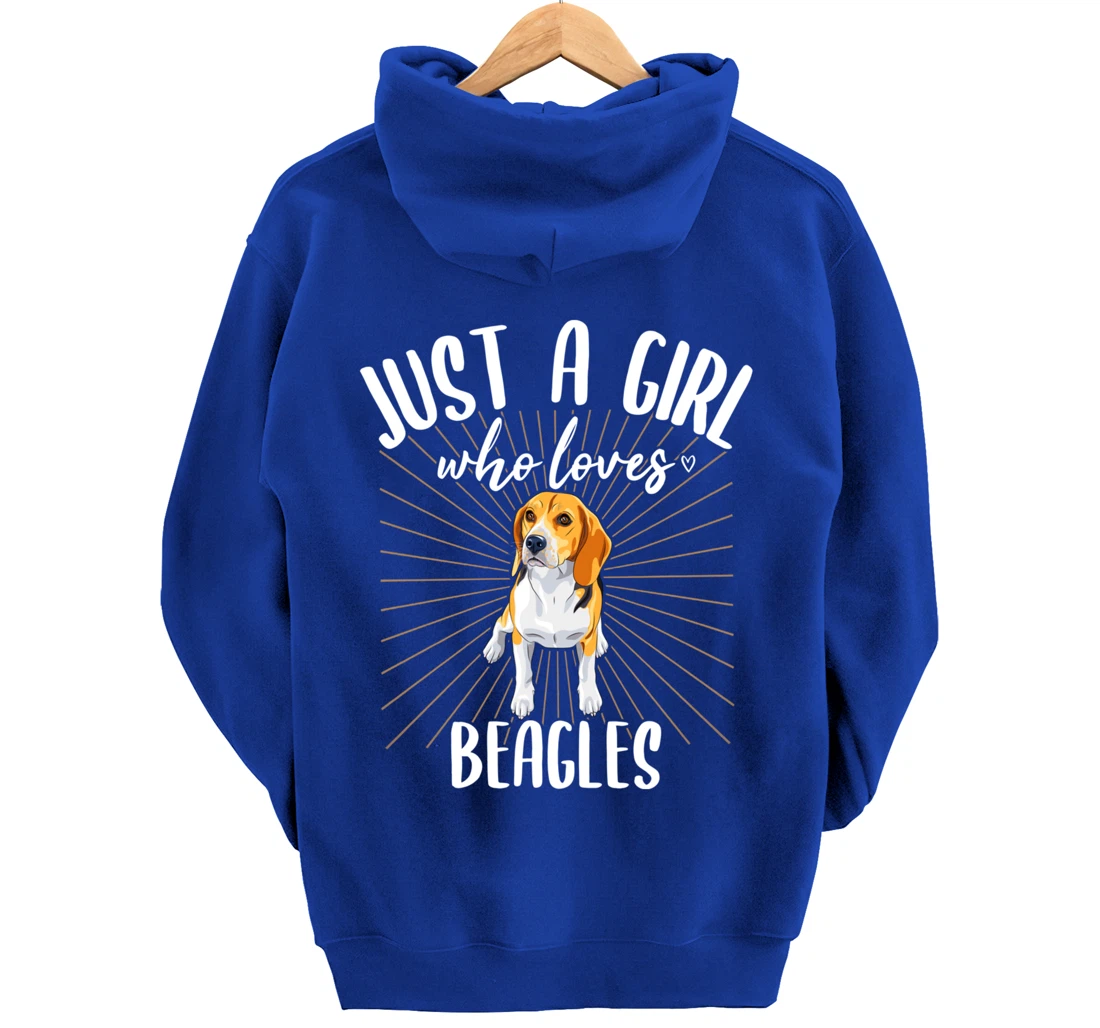 Just a Girl Who Loves Beagles - Cute Beagle Dog Pullover Hoodie