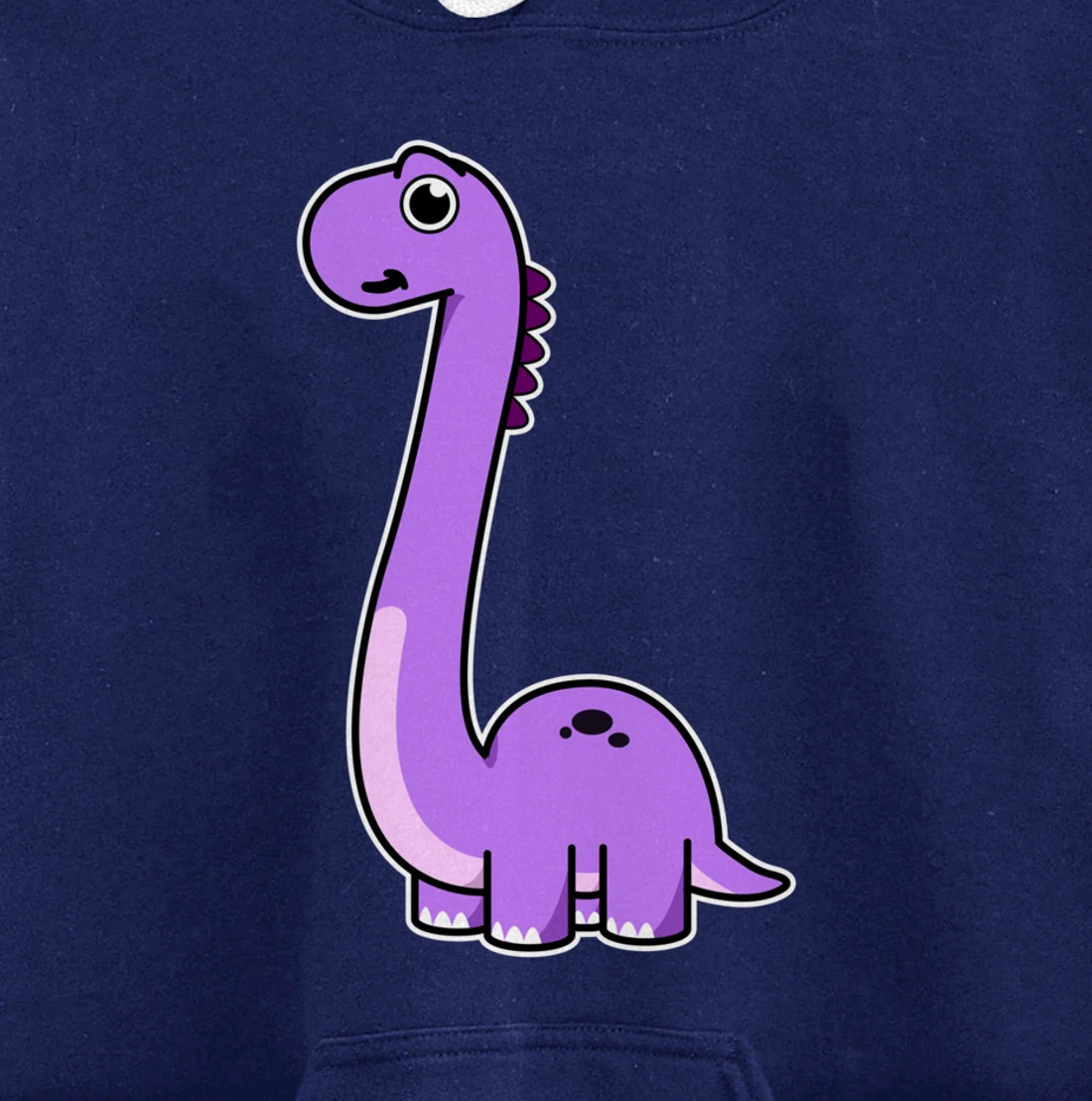Cute Brontosaurus Dinosaur Tee - Purple Dino Pullover Hoodie