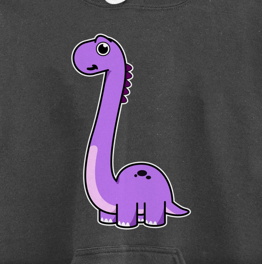 Cute Brontosaurus Dinosaur Tee - Purple Dino Pullover Hoodie